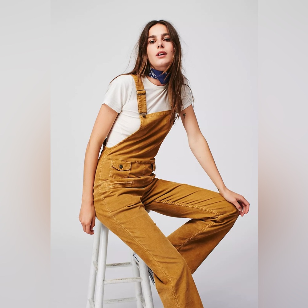 Free People Corduroy Overalls